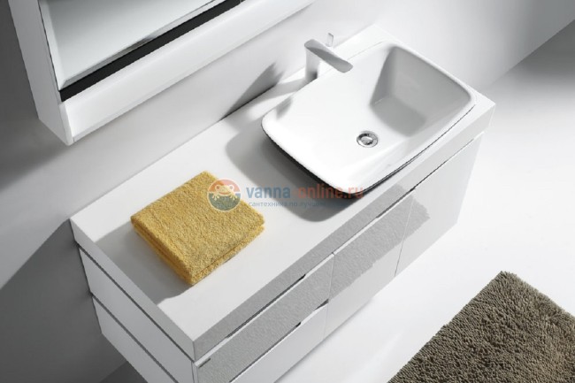 Тумба с раковиной Orans BC-6023-1800 180 см подвесная, белый