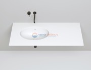 Раковина полувстраиваемая Salini Marea 12, 56,5 x 39,4 x 18,2 см, из материала Sapirit, белая глянцевая 1101109G