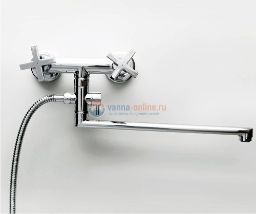 Смеситель WasserKRAFT WESER 7802L для ванны и душа с длинным поворотным изливом 35 см, хром Смеситель WasserKRAFT WESER 7802L для ванны и душа с длинным поворотным изливом 35 см, хром