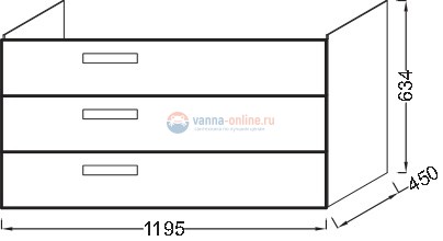 Тумба под раковину Jacob Delafon Rythmik EB1311-E10 цвет Квебекский Дуб