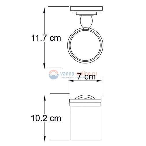 Стакан стеклянный WasserKRAFT Isar К-7328 Стакан стеклянный WasserKRAFT Isar К-7328