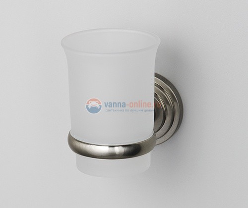 Стакан стеклянный с держателем WasserKRAFT Ammer 7028 Стакан стеклянный с держателем WasserKRAFT Ammer 7028