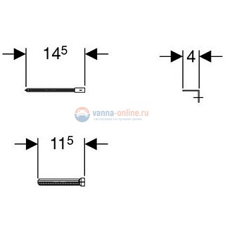 Удлинительный комплект для кнопки инсталляции Geberit DELTA 240.058.00.1
