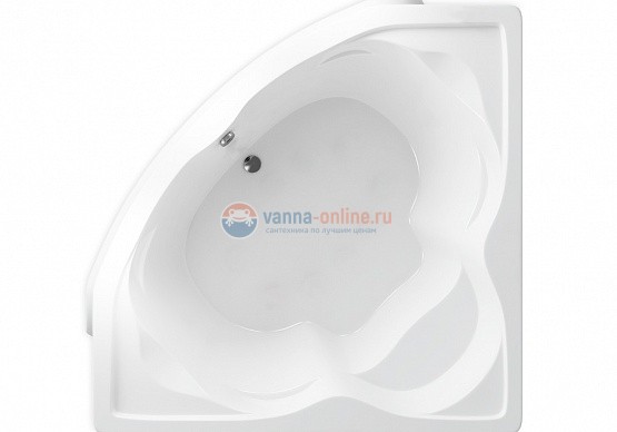 Ванна акриловая Aquatek Сириус 164x164 см с фронтальным экраном, вклеенный каркас, белая, SIR164-0000002