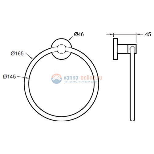 Кольцо для полотенец Jacob Delafon Classique E77822-CP