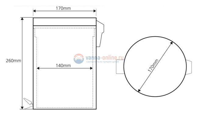 Ведро для мусора 3 л Bemeta Hotel 104315025 с педалью, крышка SoftClose, хром матовый Ведро для мусора 3 л Bemeta Hotel 104315025 с педалью, крышка SoftClose, хром матовый