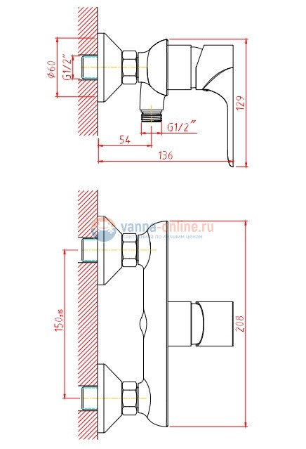Смеситель Orange Aristo M19-200cr для душа Смеситель Orange Aristo M19-200cr для душа