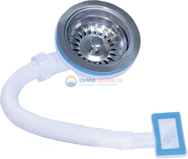 Сифон Iddis 011UPS0i84 для кухонной мойки с переливом