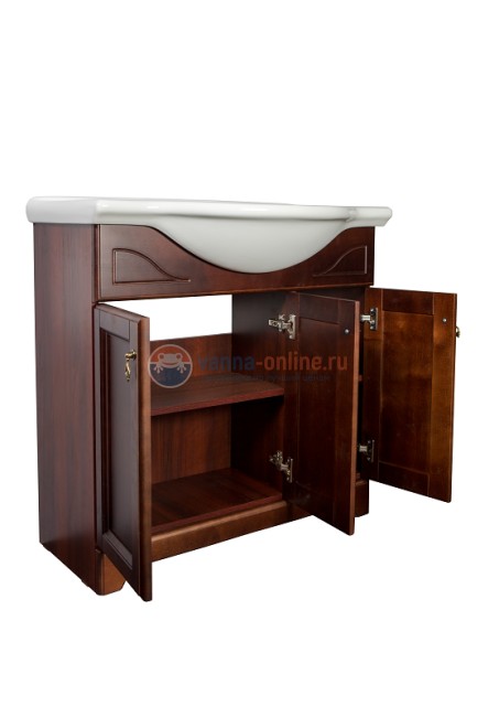 Тумба с раковиной Orange Классик 85 см, напольная, орех