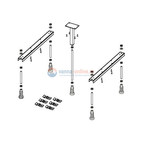 Ножки для душевого поддона Riho Basel 402, 412 POOTSET62, 5 опор, металл