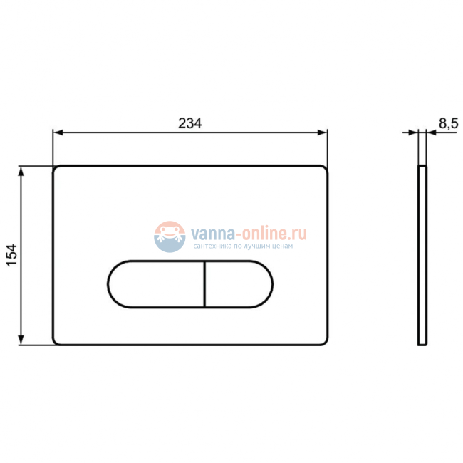 Инсталляция Ideal Standard ProSys R030501 с унитазом T007901 TESI AquaBlade, клавиша, сиденье микролифт, комплект