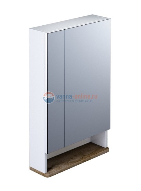 Зеркальный шкаф Iddis Carlow CAR5500i99 55 см, белый/дерево