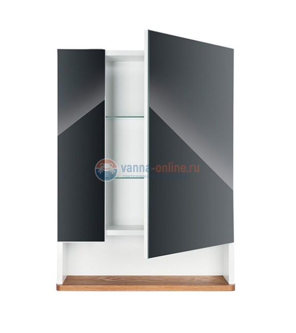 Зеркальный шкаф Iddis Carlow CAR5500i99 55 см, белый/дерево