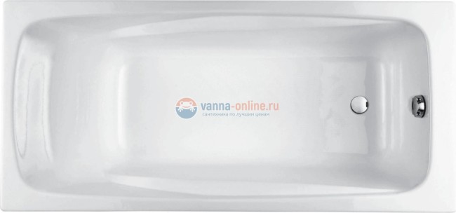 Чугунная ванна Jacob Delafon Repos E2918-00 170x80, без отверстий для ручек