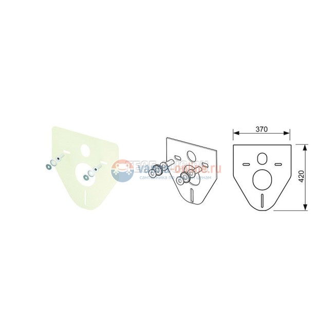 Инсталляция для унитаза с панелью смыва TECEbase ТЕСЕnow 9400013 Инсталляция для унитаза с панелью смыва TECEbase ТЕСЕnow 9400013