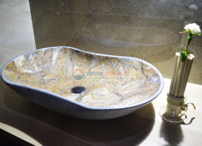 Раковина CeramaLux Серия MNC 503 накладная, под камень