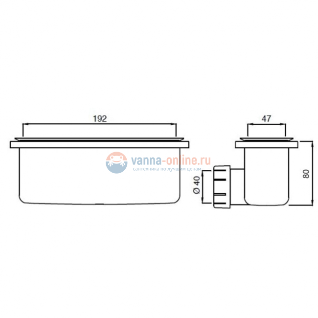Сифон для поддона ULTRAFLAT NEW T4493V3