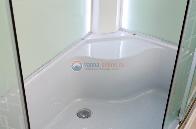 Душевая кабина Deto Em EM4512 L/R N LED гм 120 x 80 см, без крыши, с Led подсветкой, с гидромассажем