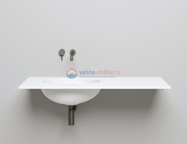 Раковина полувстраиваемая Salini Marea 12, 56,5 x 39,4 x 18,2 см, из материала Sapirit, белая матовая 1101109M