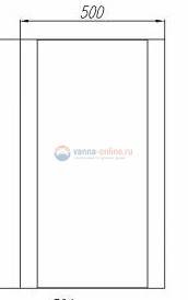 Зеркало Акватон Ария 50, черный глянец