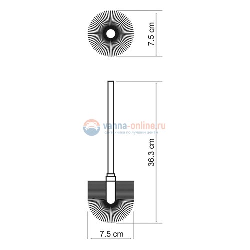 Щетка для унитаза WasserKraft К-026 Щетка для унитаза WasserKraft К-026