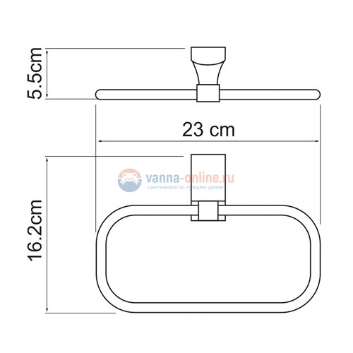 Полотенцедержатель WasserKRAFT Leine 5060, кольцо Полотенцедержатель WasserKRAFT Leine 5060, кольцо