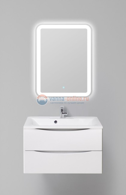 Тумба с раковиной BelBagno Marino MARINO-800-2C-SO-BO-P, 80 х 45 х 55 см, Bianco Opaco - белый матовый