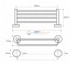 Полка для полотенец Bemeta Omega 104105072 65.5 x 20 x 11 cм, хром