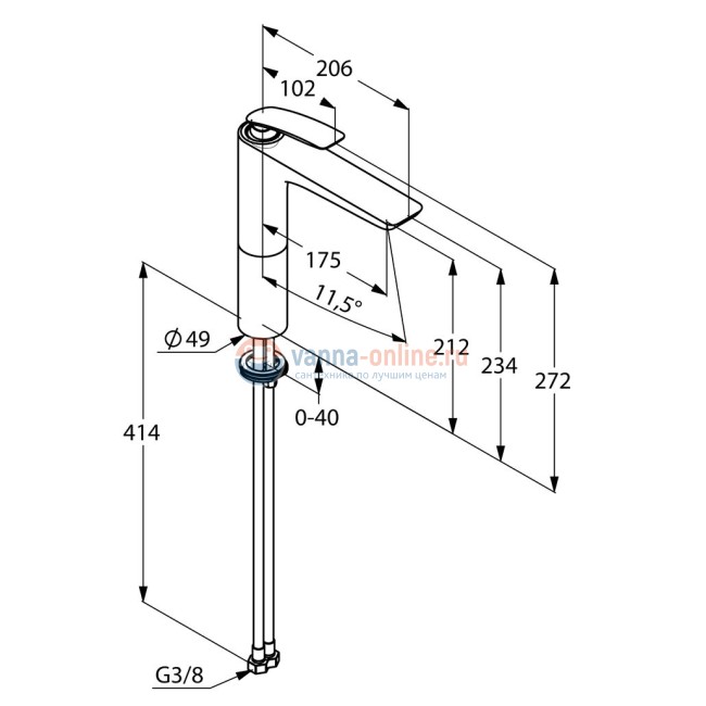 Смеситель Kludi Balance 522960575 для раковины