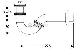 Сифон для биде Hansgrohe 55237000, хром, ø32 Сифон для биде Hansgrohe 55237000, хром, ø32