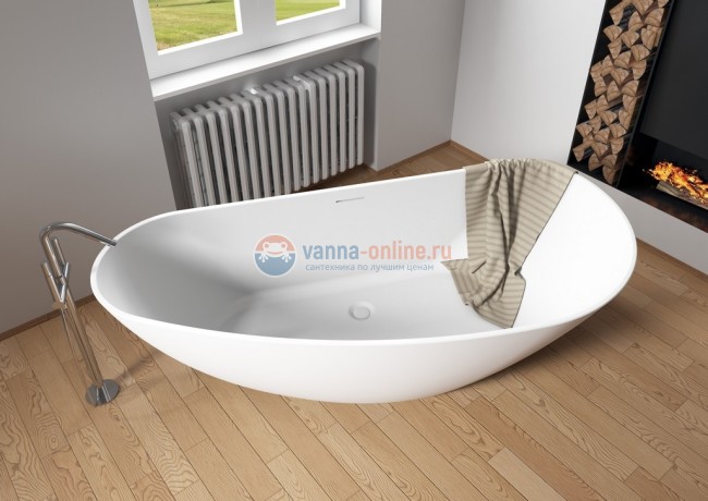 Ванна Riho Granada из литого мрамора овальная 190х90 см