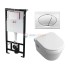 Инсталляция Alcaplast с унитазом Villeroy&Boch Omnia Architectura 5684 H101, сиденье микролифт клавиша хром, комплект