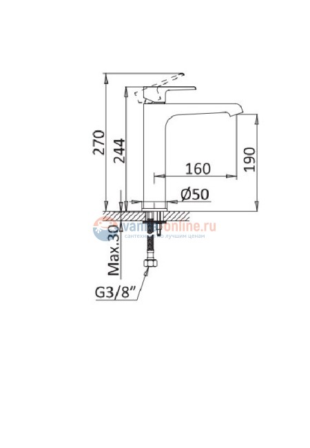 Смеситель для раковины Cezares Nautic NAUTIC-LC-01-W0, хром Смеситель для раковины Cezares Nautic NAUTIC-LC-01-W0, хром