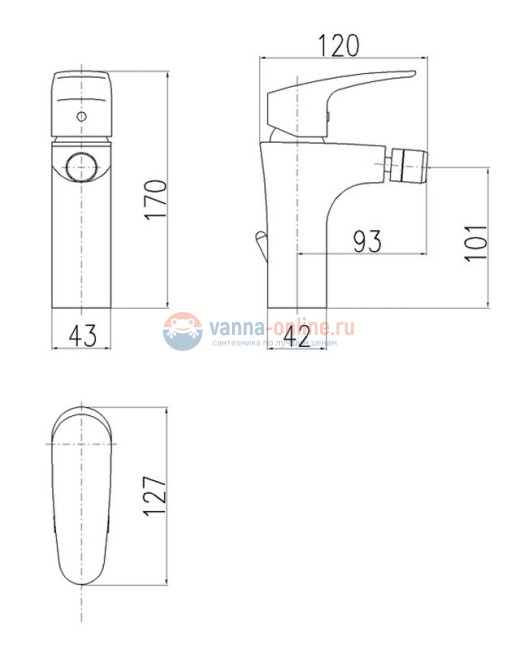 Смеситель для биде Rav-Slezak Amur AM745.5, с донным клапаном пластик, хром Смеситель для биде Rav-Slezak Amur AM745.5, с донным клапаном пластик, хром