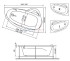 Ванна акриловая Relisan Zoya L/R 150 х 95 см
