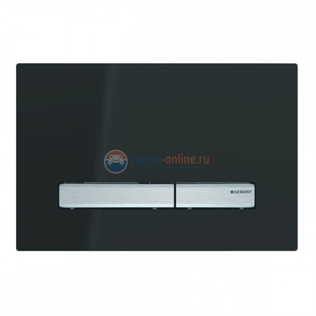 Клавиша Geberit Sigma Type 50 115.788.DW.2, двойной смыв, цинковое литье, черный