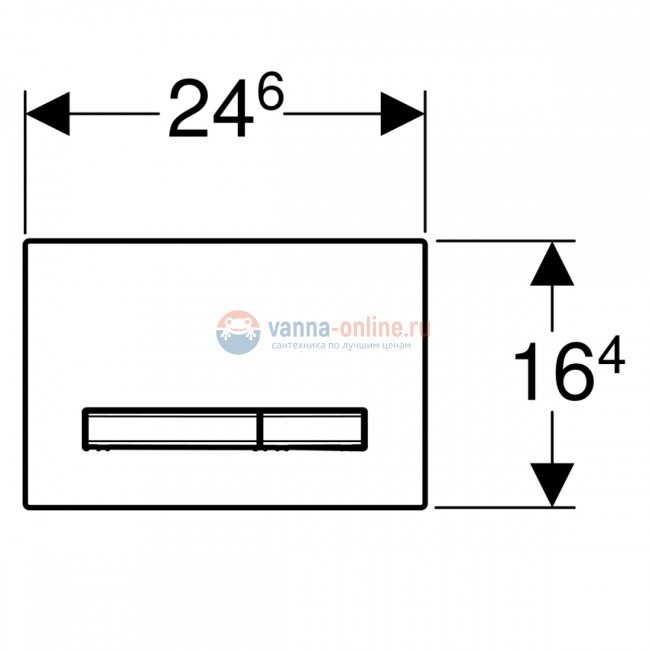 Клавиша Geberit Sigma Type 50 115.788.DW.2, двойной смыв, цинковое литье, черный