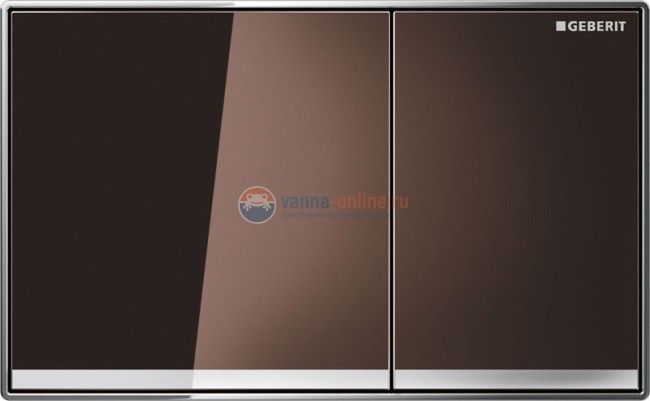 Клавиша Geberit Sigma Type 60 115.640.SI.1, двойной смыв, цинковое литье, стекло белое