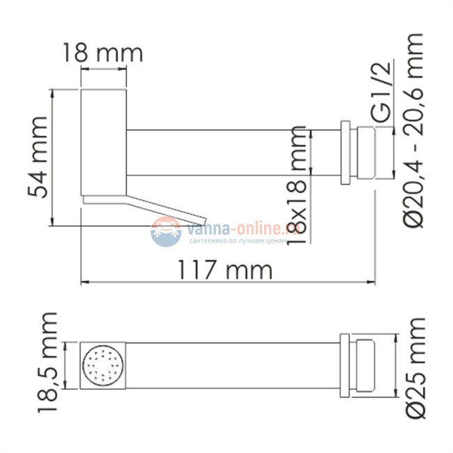 Гигиенический душ с фиксатором WasserKRAFT A136, хром