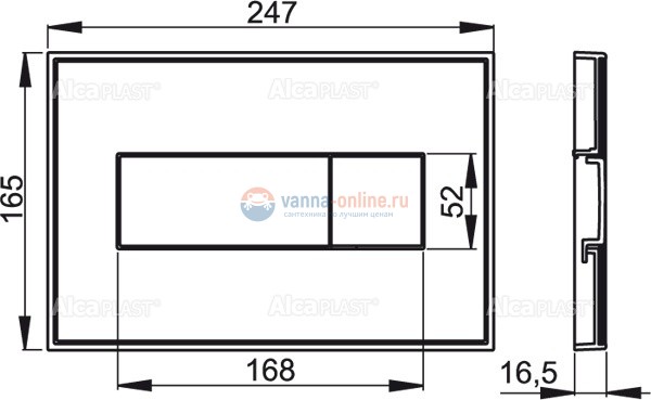 Клавиша смыва AlcaPlast M1370