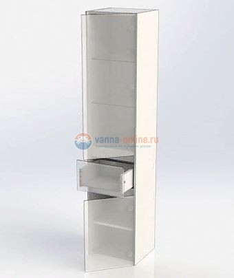 Пенал Aquanet Бруклин 35 00203966, цвет- белый