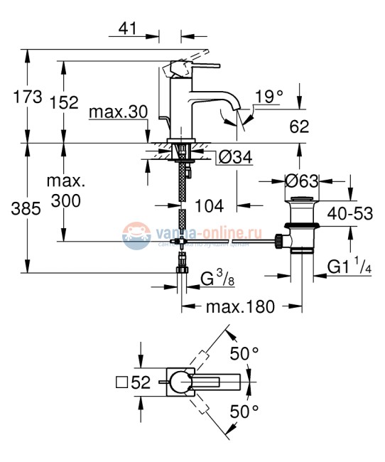 Смеситель Grohe Allure 32757000 для раковины