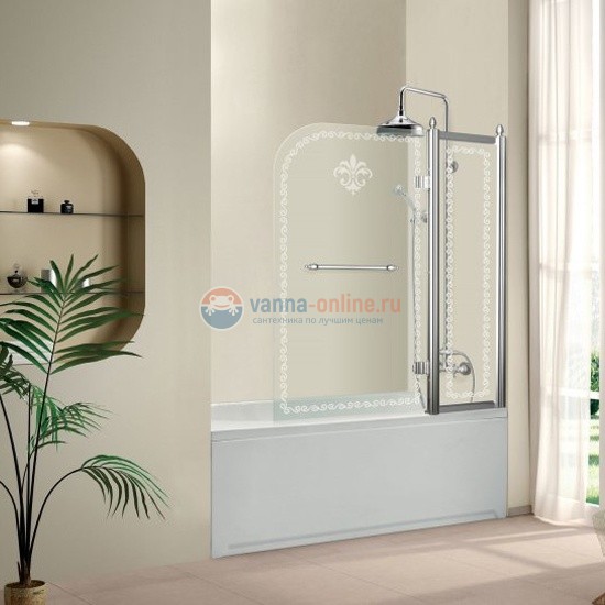 Шторка на ванну Cezares RETRO-V-11-115/145-L(-R)