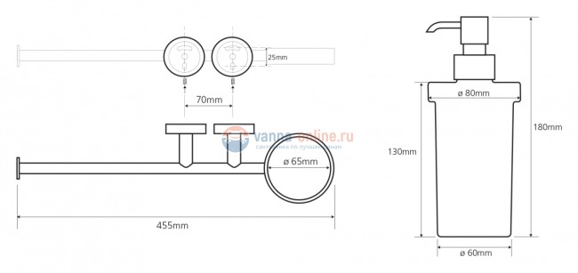 Полотенцедержатель Bemeta Omega 104019012
