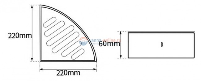 Полка угловая Rush Edge ED77153A, хром