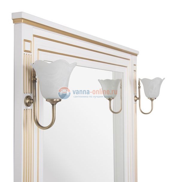 Тумба с раковиной Aquanet Паола 90 00181762, цвет белый патина-серебро Тумба с раковиной Aquanet Паола 90 00181762, цвет белый патина-серебро