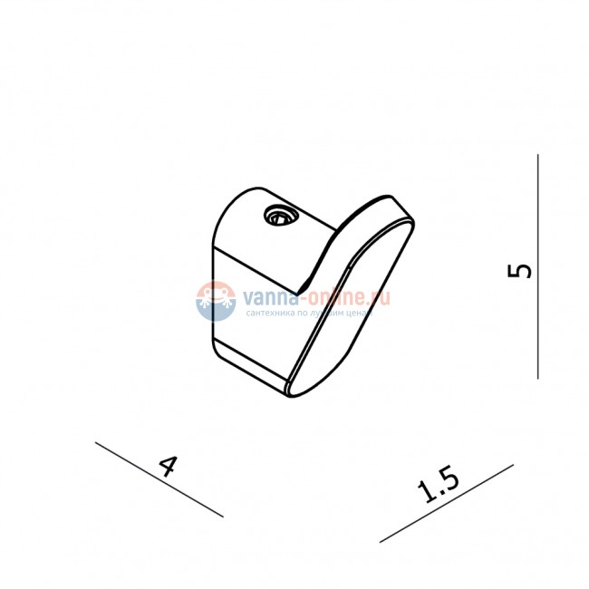 Крючок одинарный Langberger 33031A Крючок одинарный Langberger 33031A