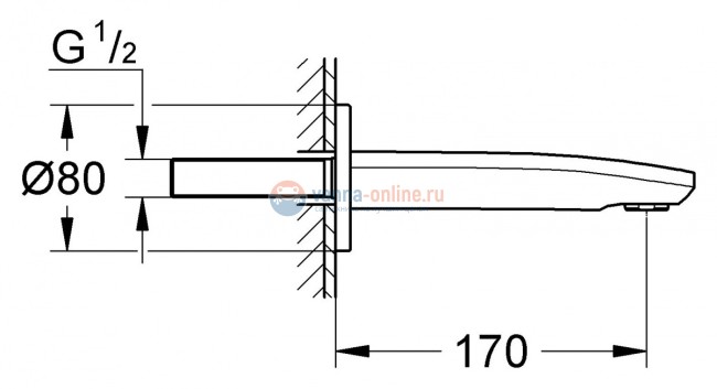 Излив Grohe Eurostyle Cosmopolitan 13276002 для ванны Излив Grohe Eurostyle Cosmopolitan 13276002 для ванны
