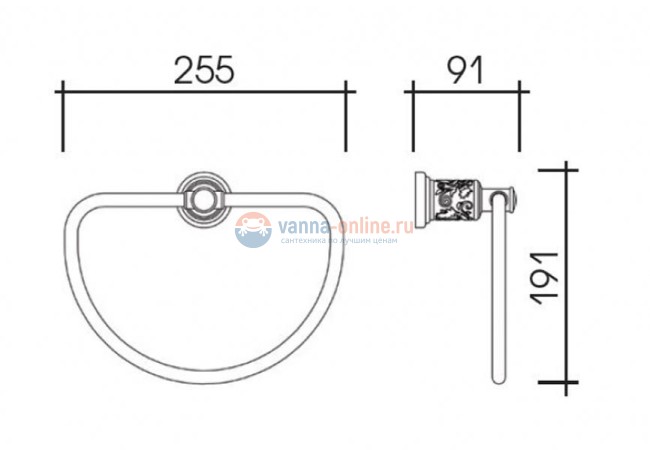Полотенцедержатель Schein Carving 7065024 Полотенцедержатель Schein Carving 7065024