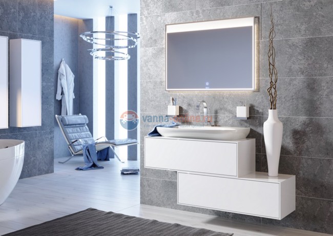 Тумба с раковиной Aqwella Genesis 1000 GEN0310W, белый